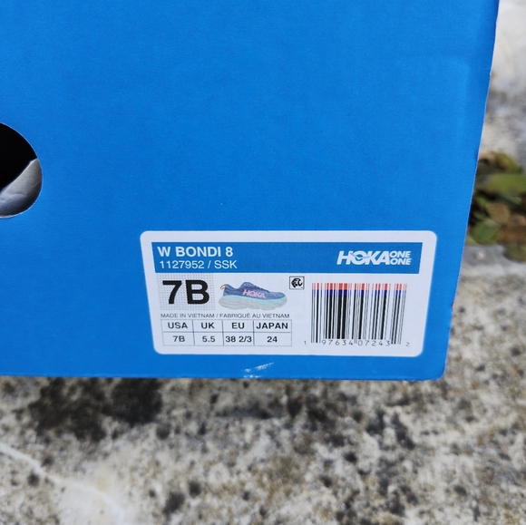 HOKA One One Bondi 8 Blue/ Pink Women's Size 7B - Picture 5 of 10